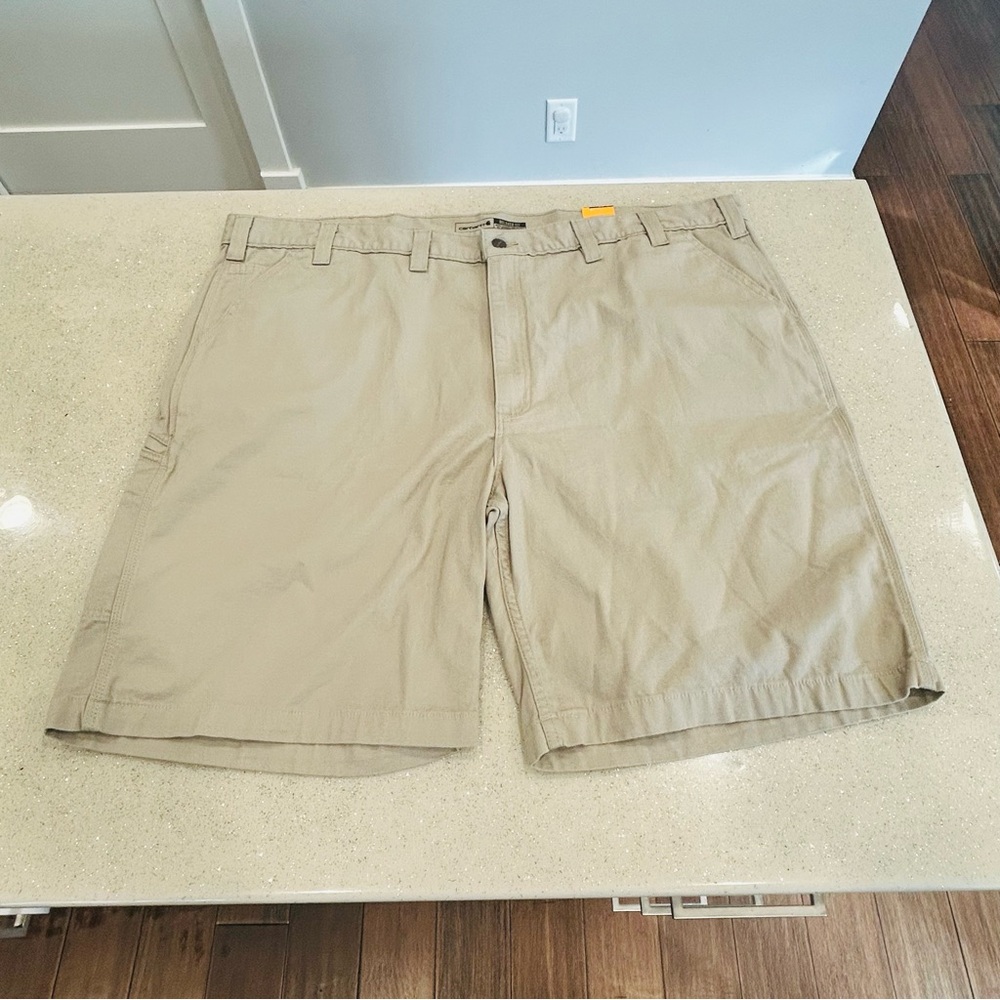 Carhartt Men’s Rugged Flex Relaxed Fit Canvas‎ Work Shorts, Tan, Size 48 - Picture 8 of 16